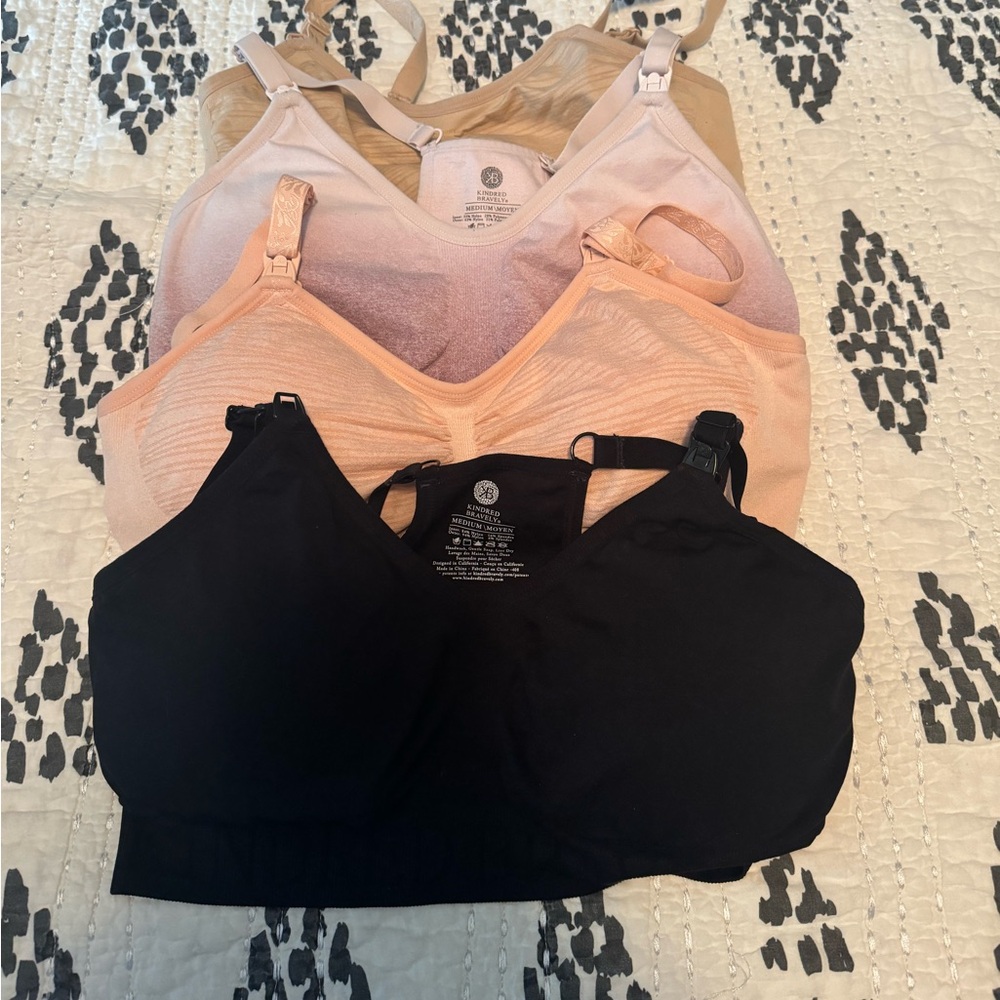 Kindred Bravely Sublime Hands Free Pumping & Nursing Bras- set of 4